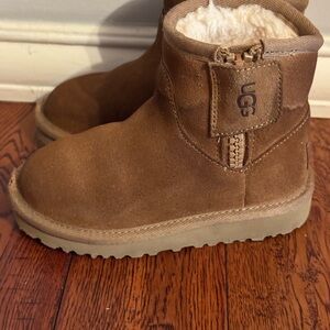 UGG Chestnut Suede Shearling Ankle Boot